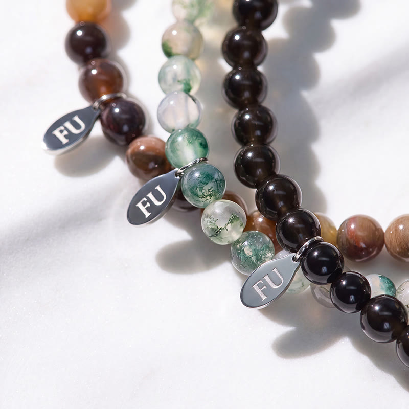 FuAttract Connect With Nature 3-Piece Stone Bracelet Set with Gift Message Card - image 3
