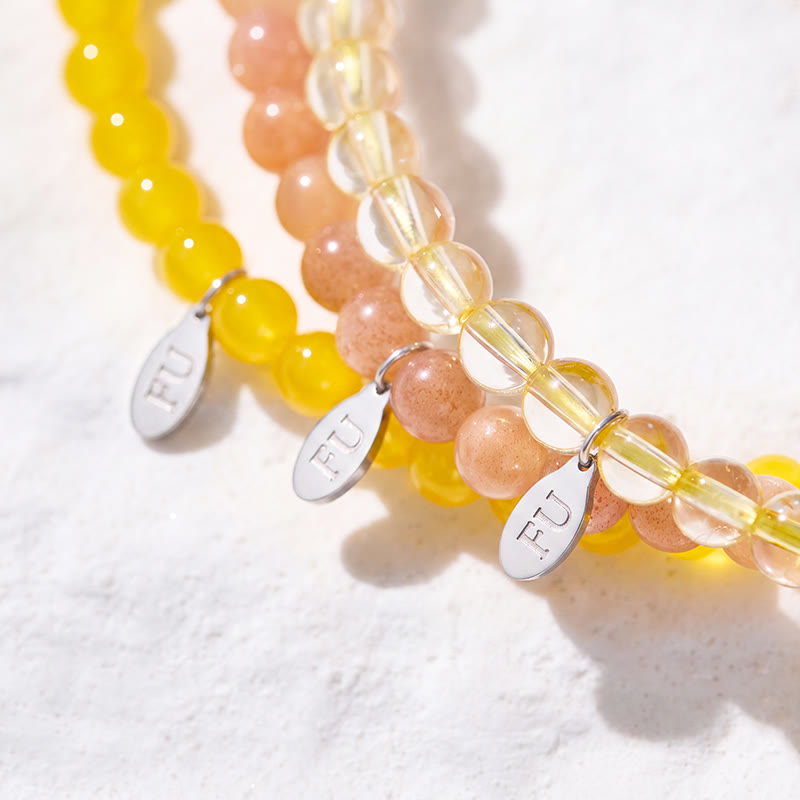 FuAttract Shine Your Light 3-Piece Stone Bracelet Set with Gift Message Card - image 3