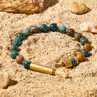 FuAttract Wishbeads Wealth & Good Luck– Ocean Agate Intention Bracelet - 8mm - image 0