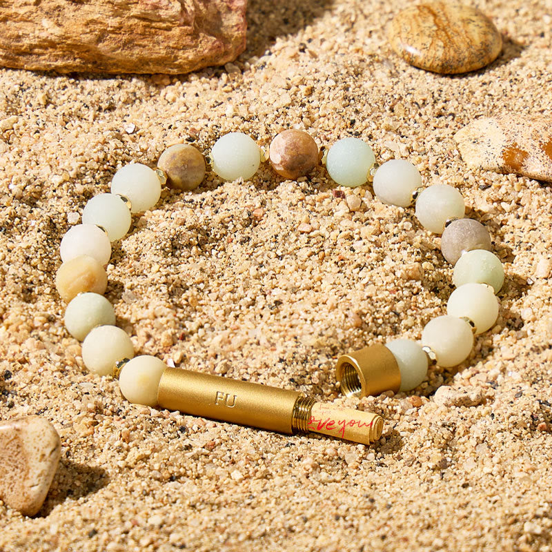Fuattract Wishbeads Communication Expression & Healing– Amazonite Intention Bracelet - 8mm - image 0