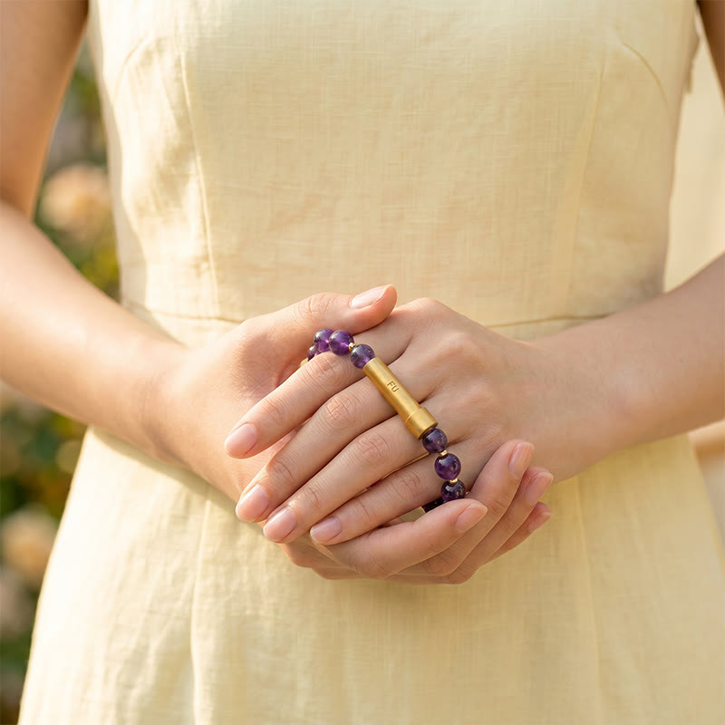 Fuattract Wishbeads Stress Relief & Calm–Amethyst Intention Bracelet - image 5