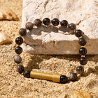 Fuattract Wishbeads Grounding & Intuition–Silver Sheen Obsidian Intention Bracelet - image 2