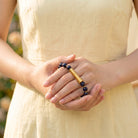 Fuattract Wishbeads Telepathy & Stable–Blue Sandstone Intention Bracelet - image 5