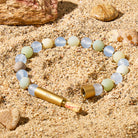 Fuattract Wishbeads Self Love & Courage–Aquamarine Amazonite Intention Bracelet - 8mm - image 0