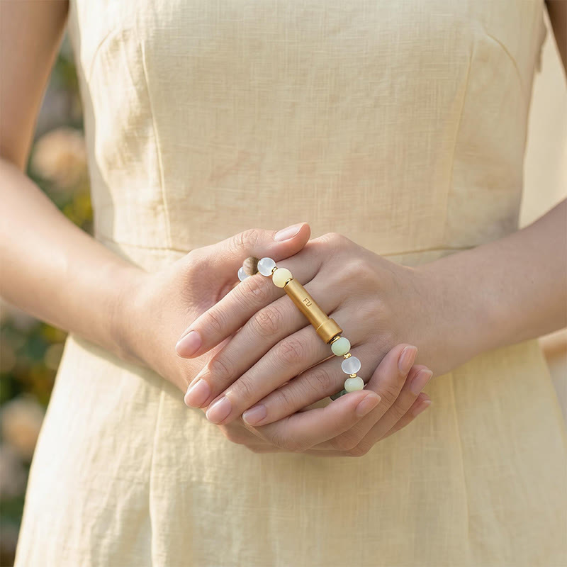 Fuattract Wishbeads Self Love & Courage–Aquamarine Amazonite Intention Bracelet - image 5