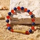 Fuattract Wishbeads Truth & Confidence–Red Agate & Lapis Lazuli Intention Bracelet - image 2