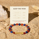 Fuattract Wishbeads Truth & Confidence–Red Agate & Lapis Lazuli Intention Bracelet - image 1