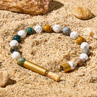 Fuattract Wishbeads Protection & Calm–Ocean Agate & White Turquoise Intention Bracelet - 8mm - image 0
