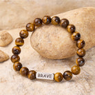 FuAttract Confidence Focus & Courage Brave Tiger Eye Engraved Brave Bracelet - image 1