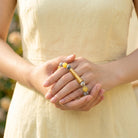 Fuattract Wishbeads Good Fortune & Stability–Grey Jasper & Yellow Jade Intention Bracelet - image 5