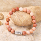 FuAttract Love & Emotional Balance Pink Aventurine Hope Engraved Crystal Bracelet  - image 2