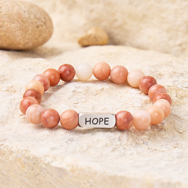 FuAttract Love & Emotional Balance Pink Aventurine Hope Engraved Crystal Bracelet  - image 1