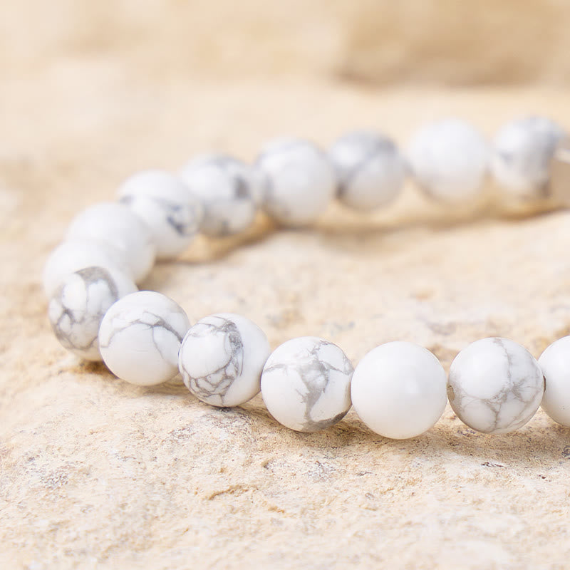 FuAttract Calm Communication & Emotional Balance White Turquoise Grateful Engraved Bracelet Jewelry Gift  - image 4