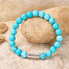 FuAttract Protection & Healing Turquoise Freedom Engraved Crystal Bracelet  - Men (18-19cm) - image 0