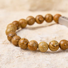 FuAttract Clarity Balance & Grounding Picture Jasper Dream Engraved Stainless Steel Bracelet  - image 4