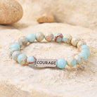 FuAttract Luck Wisdom & Protection Shoushan Stone  Courage Engraved Beaded Bracelet  - image 1