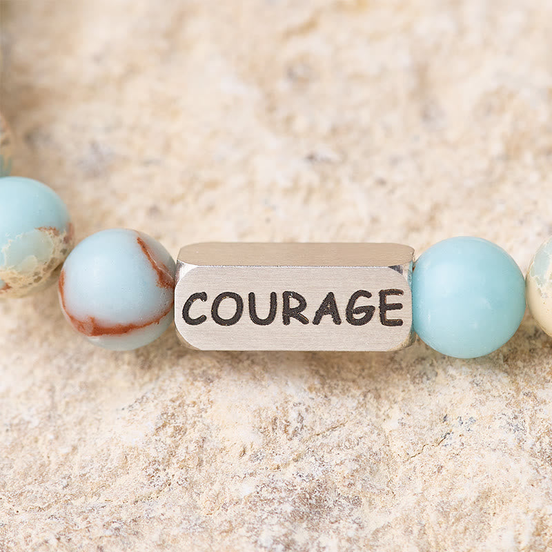 FuAttract Luck Wisdom & Protection Shoushan Stone  Courage Engraved Beaded Bracelet  - image 3