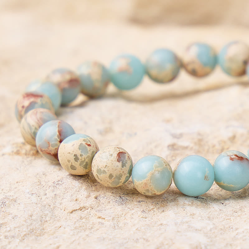 FuAttract Luck Wisdom & Protection Shoushan Stone  Courage Engraved Beaded Bracelet  - image 4