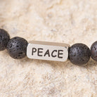 FuAttract Grounding & Calm Lava Rock Peace Engraved Crystal Healing Beaded Bracelet - image 3