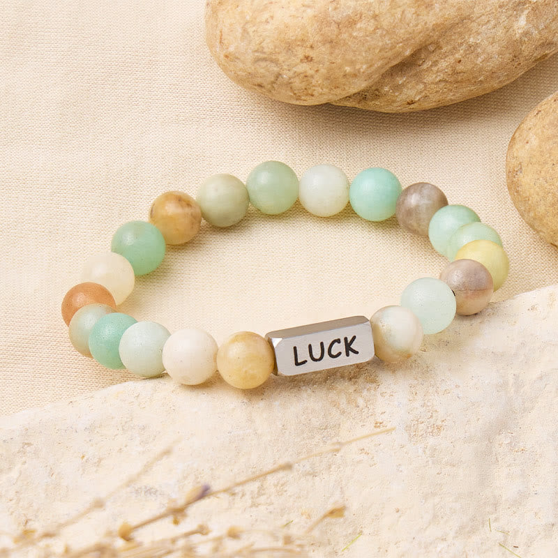 FuAttract Truth & Communication & Self Love Amazonite Luck Engraved Bracelet  - image 1