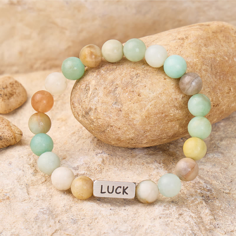 FuAttract Truth & Communication & Self Love Amazonite Luck Engraved Bracelet  - image 2