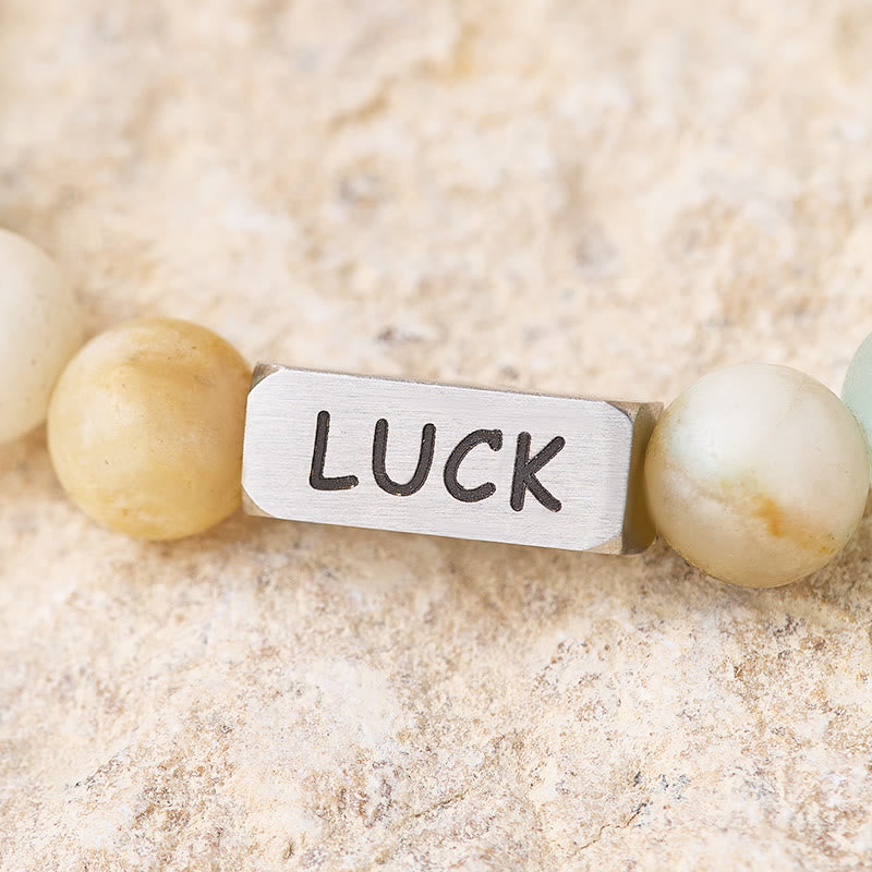 FuAttract Truth & Communication & Self Love Amazonite Luck Engraved Bracelet  - image 3
