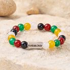 FuAttract Balance & Stability Multi Color Agate Harmony Engraved Bracelet  - image 1