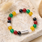 FuAttract Balance & Stability Multi Color Agate Harmony Engraved Bracelet  - image 2