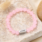 FuAttract Love & Harmony Rose Quartz Love Engraved Crystal Healing Beaded Bracelet - Men (18-19cm) - image 0