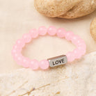 FuAttract Love & Harmony Rose Quartz Love Engraved Crystal Healing Beaded Bracelet - image 1