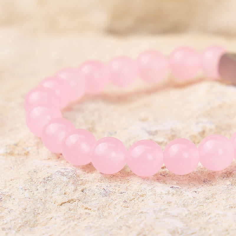 FuAttract Love & Harmony Rose Quartz Love Engraved Crystal Healing Beaded Bracelet - image 4