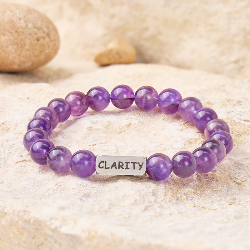 FuAttract Amethyst Clarity Engraved Bracelet ——Calm & Stress Relief & Intuition - image 1