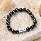 FuAttract Strength & Self Control Black Onyx Unbreakable Engraved Beaded Bracelet  - image 2
