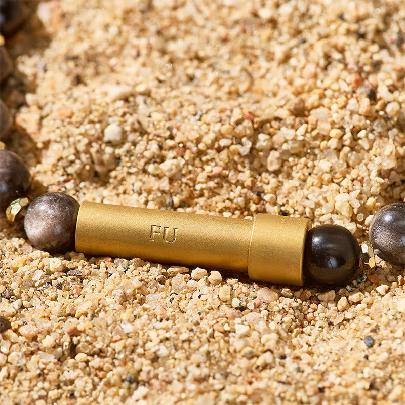 Fuattract Wishbeads Grounding & Intuition–Silver Sheen Obsidian Intention Bracelet - image 4