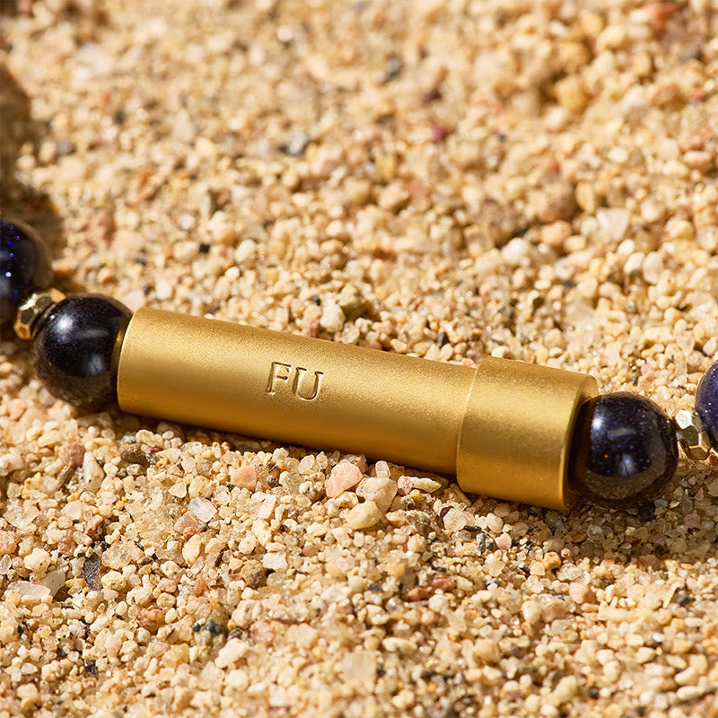 Fuattract Wishbeads Telepathy & Stable–Blue Sandstone Intention Bracelet - image 3