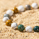 Fuattract Wishbeads Protection & Calm–Ocean Agate & White Turquoise Intention Bracelet - image 3