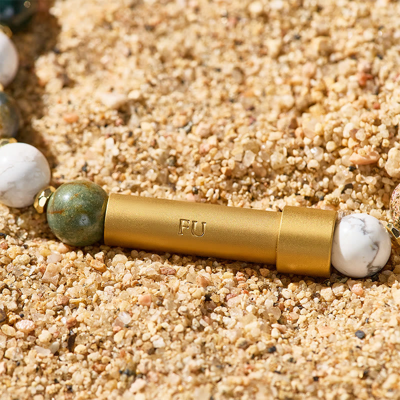 Fuattract Wishbeads Protection & Calm–Ocean Agate & White Turquoise Intention Bracelet - image 4