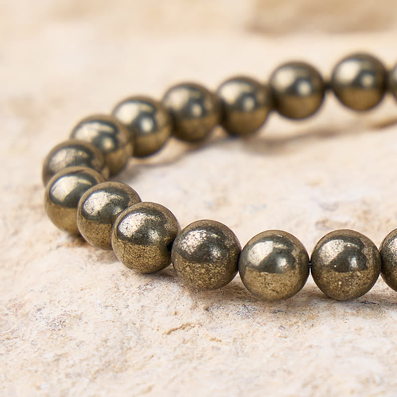 FuAttract Wealth Protection & Confidence Natural Pyrite Fearless Engraved Bracelet - image 4