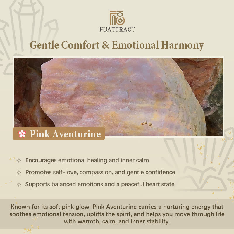 FuAttract Love & Emotional Balance Pink Aventurine Hope Engraved Crystal Bracelet  - image 5