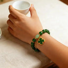 FuAttract Luck Growth & Opportunity Natural Green Aventurine Four-leaf Clover Bracelet - image 3