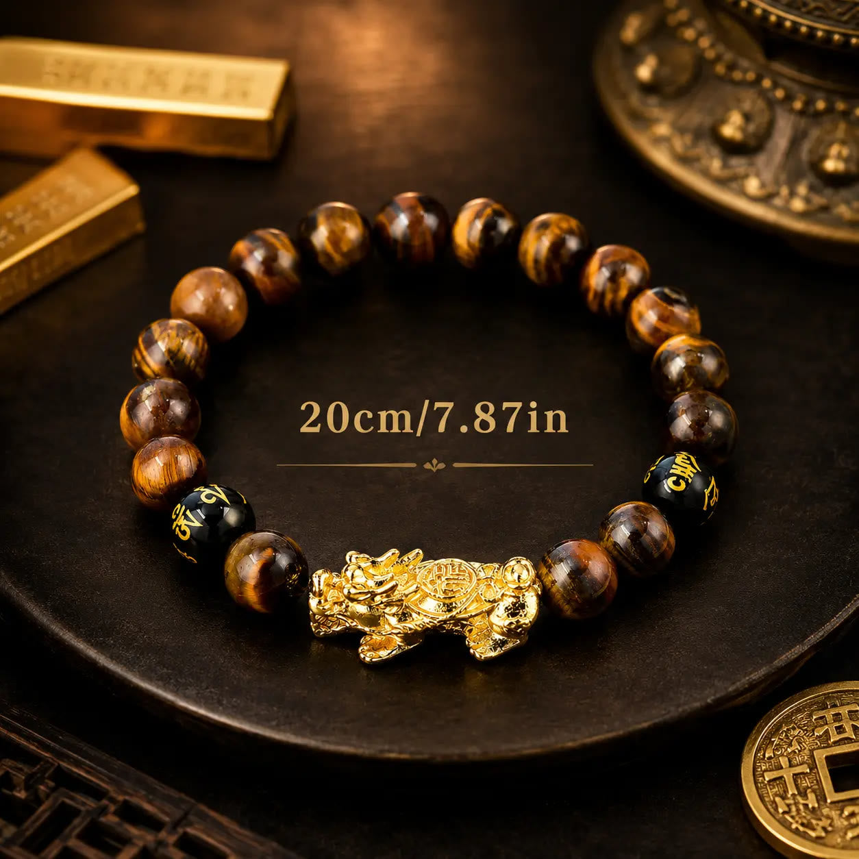 FREE Today: Protection Confidence & Wealth Tiger Eye Pixiu Crystal Healing Bracelet For Men - image 5