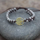 FuAttract Growth Balance & Connection Handmade Woven Tree of Life Bohemian Bracelet - Grey Jasper - Golden - image 20