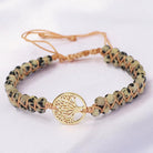 FuAttract Growth Balance & Connection Handmade Woven Tree of Life Bohemian Bracelet - Dalmatian Jasper - Golden - image 33