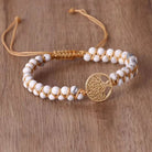 FuAttract Growth Balance & Connection Handmade Woven Tree of Life Bohemian Bracelet - White Turquoise 2 - Golden - image 15