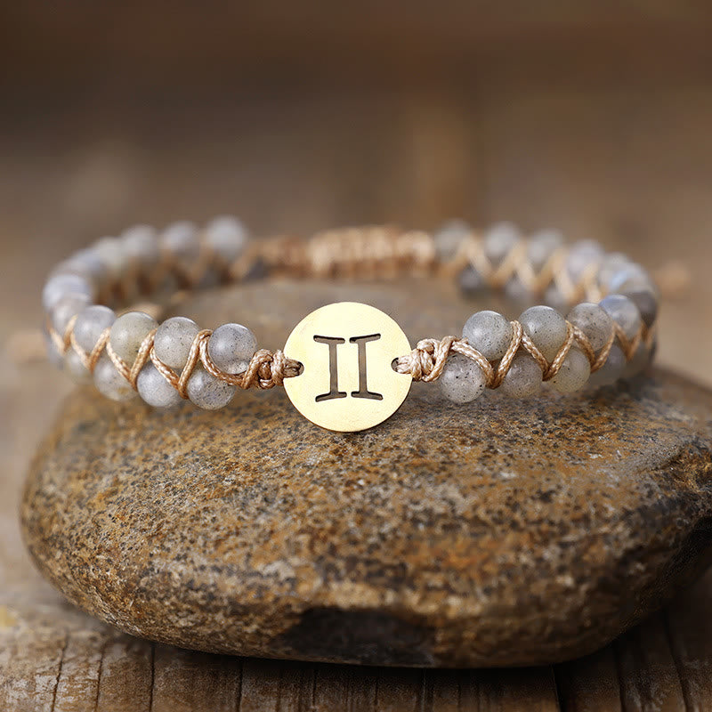 FuAttract Love Connection & Balance Natural Stone Stainless Steel Zodiac Signs Couple Bracelet - Gemini - image 8