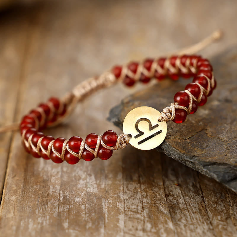 FuAttract Love Connection & Balance Natural Stone Stainless Steel Zodiac Signs Couple Bracelet - Libra - image 12