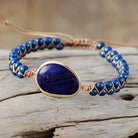 FuAttract Intuition Protection & Balance Natural Labradorite Oval Woven Bracelet - Lapis Lazuli - image 8