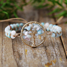 FuAttract Growth Balance & Connection Rainbow Crystal Bead Tree of Life Bracelet - Amazonite - image 18