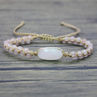 FuAttract Clarity Balance & Energy Natural Amethyst Healing Bracelet - Rose Quartz with Yellow Line - image 14
