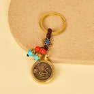 FuAttract Protection & Wealth Brass Chinese Zodiac Car Keychain  - Snake - image 5